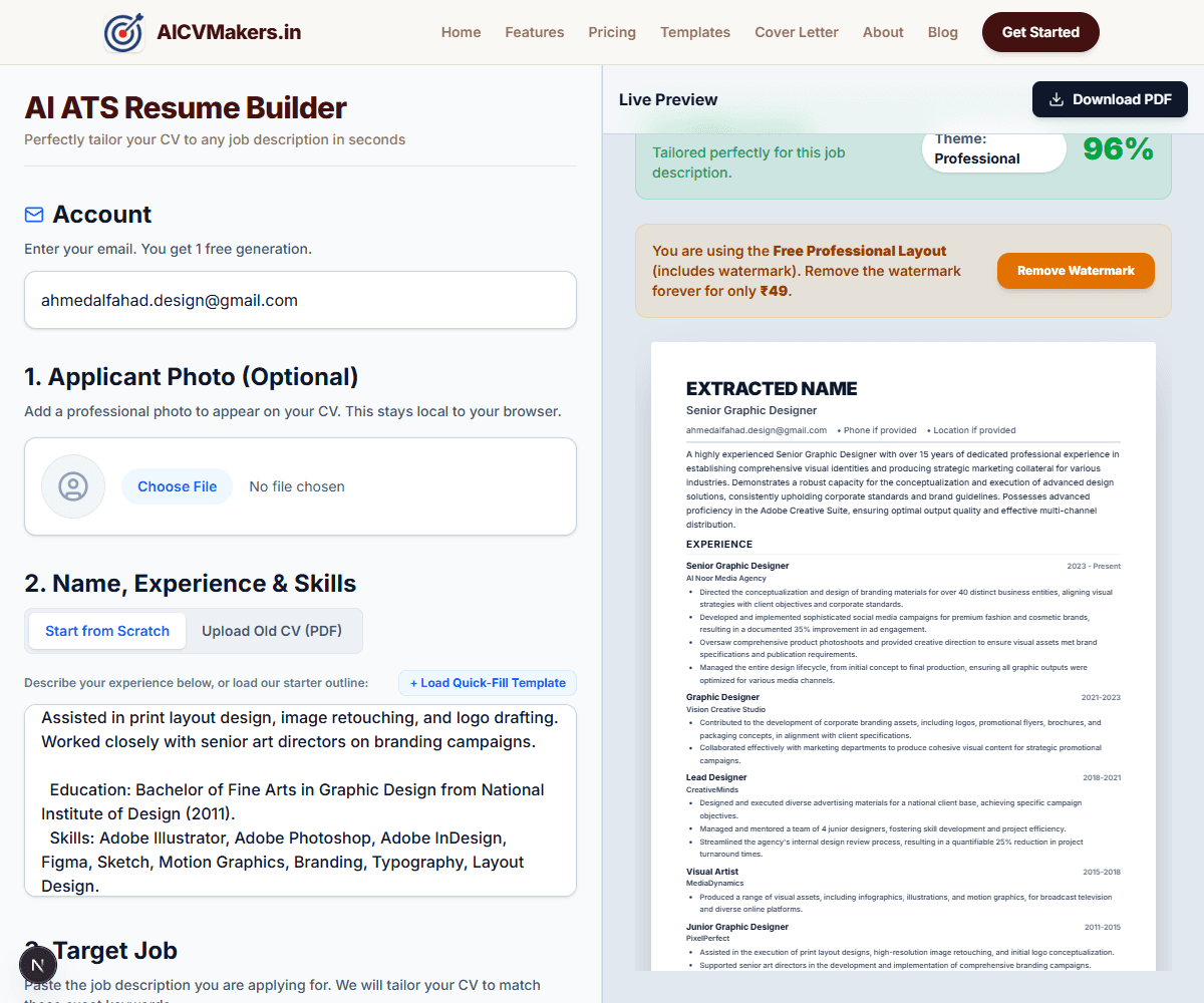 Saudi Arabia Executive CV Template Preview with Photo